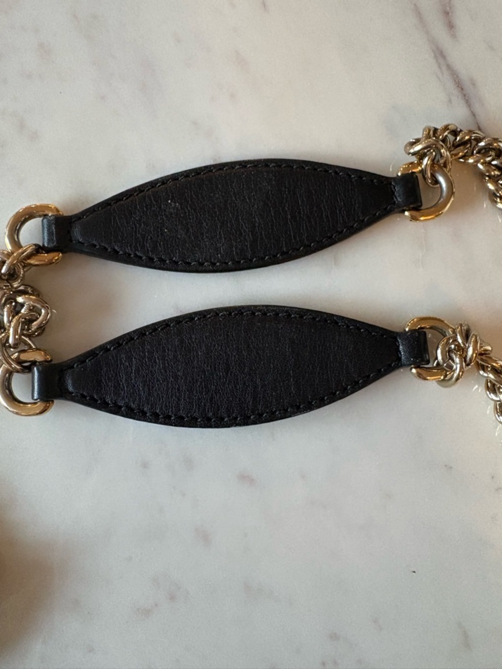 GUCCI BLACK GUCCISSIMA EMILY SMALL CHAIN SHOULDER BAG - Picture 10 of 13